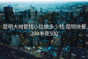 昆明大树营找小姑娘多少钱:昆明快餐200半夜500