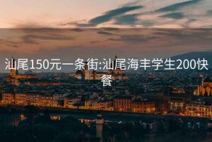 汕尾150元一条街:汕尾海丰学生200快餐