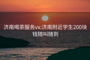 济南喝茶服务vx:济南附近学生200块钱随叫随到