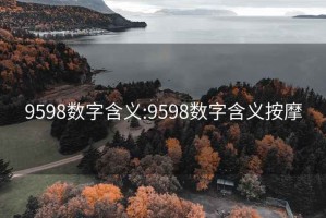 9598数字含义:9598数字含义按摩