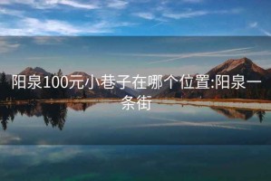 阳泉100元小巷子在哪个位置:阳泉一条街