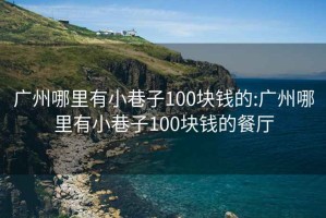 广州哪里有小巷子100块钱的:广州哪里有小巷子100块钱的餐厅