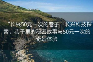 “长兴50元一次的巷子”长兴科技探索，巷子里的秘密故事与50元一次的奇妙体验