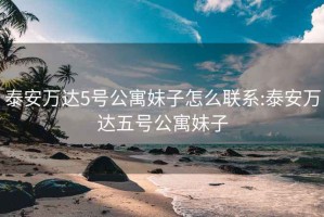 泰安万达5号公寓妹子怎么联系:泰安万达五号公寓妹子