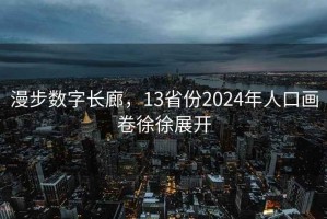 漫步数字长廊，13省份2024年人口画卷徐徐展开