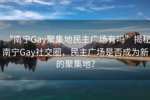 “南宁Gay聚集地民主广场有吗”揭秘南宁Gay社交圈，民主广场是否成为新的聚集地？