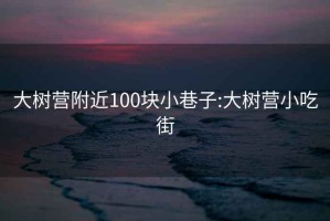 大树营附近100块小巷子:大树营小吃街