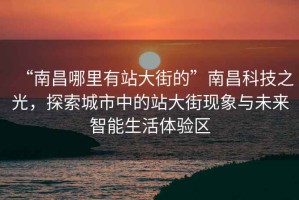 “南昌哪里有站大街的”南昌科技之光，探索城市中的站大街现象与未来智能生活体验区