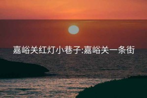 嘉峪关红灯小巷子:嘉峪关一条街