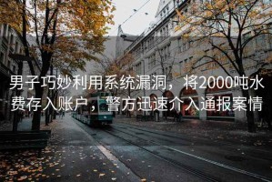 男子巧妙利用系统漏洞，将2000吨水费存入账户，警方迅速介入通报案情