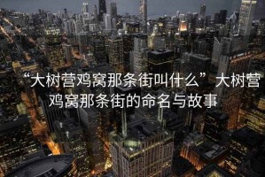 “大树营鸡窝那条街叫什么”大树营鸡窝那条街的命名与故事