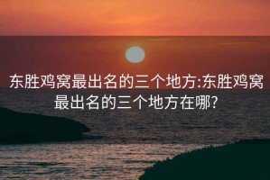 东胜鸡窝最出名的三个地方:东胜鸡窝最出名的三个地方在哪?