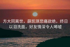 方大同离世，薛凯琪悲痛欲绝，终日以泪洗面，好友情深令人唏嘘