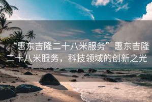 “惠东吉隆二十八米服务”惠东吉隆二十八米服务，科技领域的创新之光