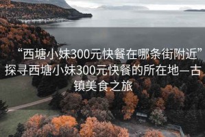 “西塘小妹300元快餐在哪条街附近”探寻西塘小妹300元快餐的所在地—古镇美食之旅