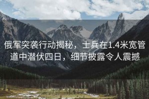 俄军突袭行动揭秘，士兵在1.4米宽管道中潜伏四日，细节披露令人震撼