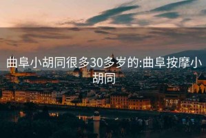 曲阜小胡同很多30多岁的:曲阜按摩小胡同