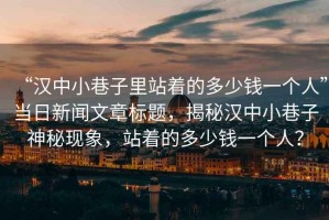 “汉中小巷子里站着的多少钱一个人”当日新闻文章标题，揭秘汉中小巷子神秘现象，站着的多少钱一个人？