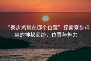 “寮步鸡窝在哪个位置”探索寮步鸡窝的神秘面纱，位置与魅力