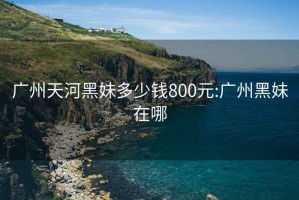 广州天河黑妹多少钱800元:广州黑妹在哪