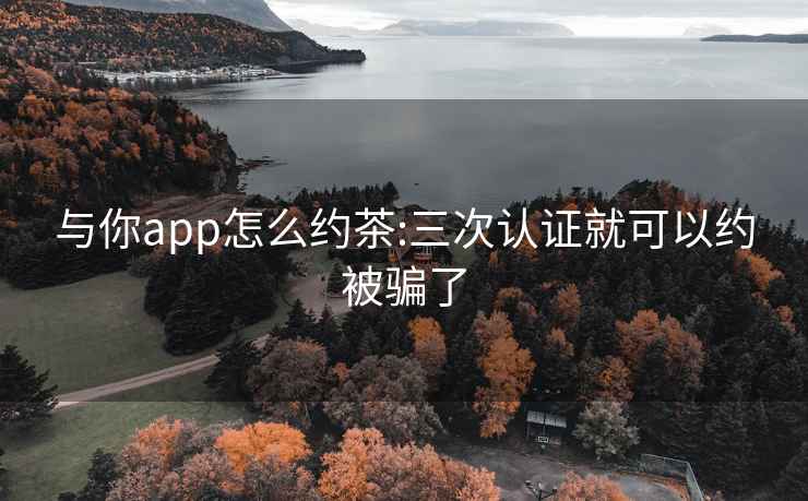 与你app怎么约茶:三次认证就可以约被骗了