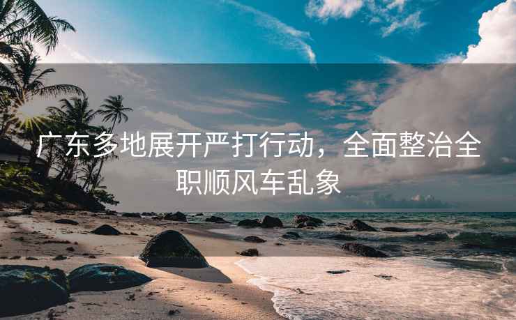 广东多地展开严打行动，全面整治全职顺风车乱象