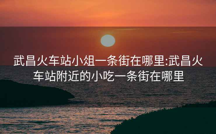 武昌火车站小俎一条街在哪里:武昌火车站附近的小吃一条街在哪里