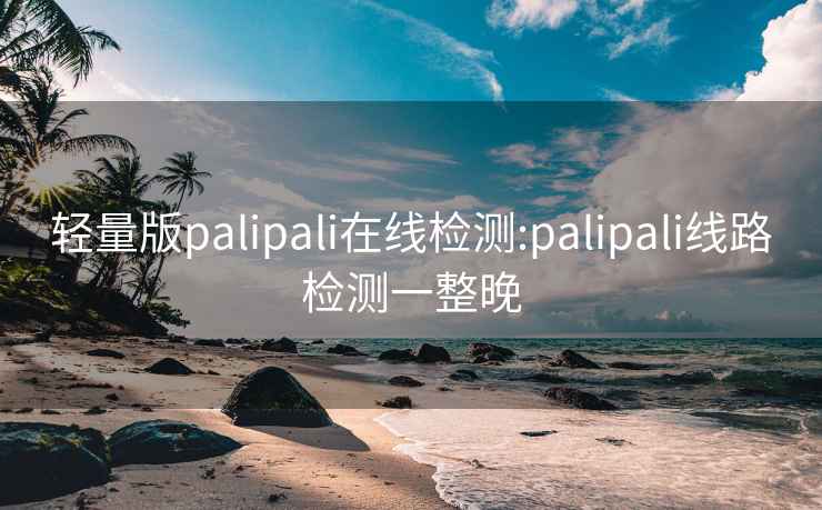 轻量版palipali在线检测:palipali线路检测一整晚