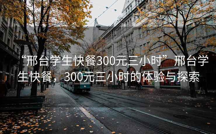 “邢台学生快餐300元三小时”邢台学生快餐，300元三小时的体验与探索