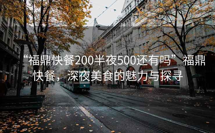 “福鼎快餐200半夜500还有吗”福鼎快餐，深夜美食的魅力与探寻