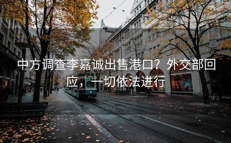 中方调查李嘉诚出售港口？外交部回应，一切依法进行