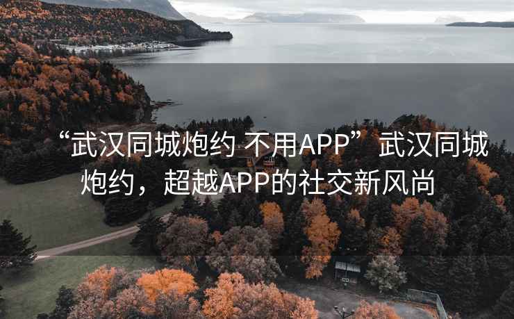 “武汉同城炮约 不用APP”武汉同城炮约，超越APP的社交新风尚