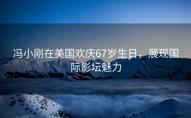 冯小刚在美国欢庆67岁生日，展现国际影坛魅力