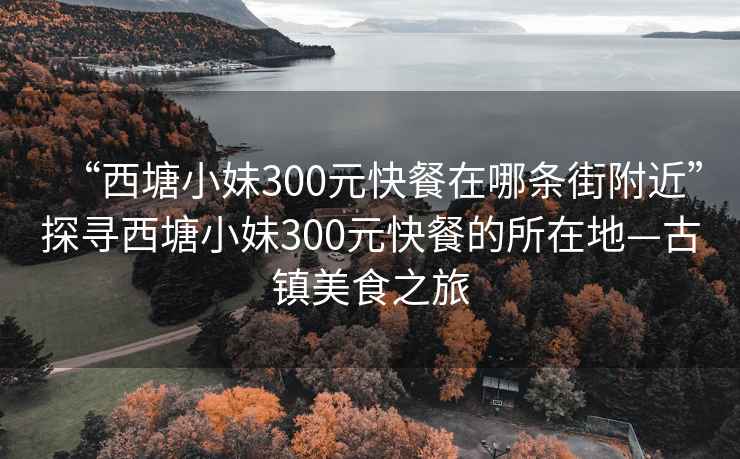 “西塘小妹300元快餐在哪条街附近”探寻西塘小妹300元快餐的所在地—古镇美食之旅