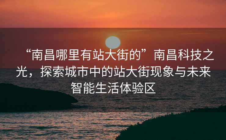 “南昌哪里有站大街的”南昌科技之光，探索城市中的站大街现象与未来智能生活体验区