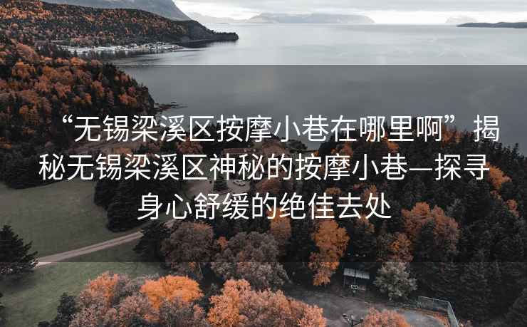 “无锡梁溪区按摩小巷在哪里啊”揭秘无锡梁溪区神秘的按摩小巷—探寻身心舒缓的绝佳去处