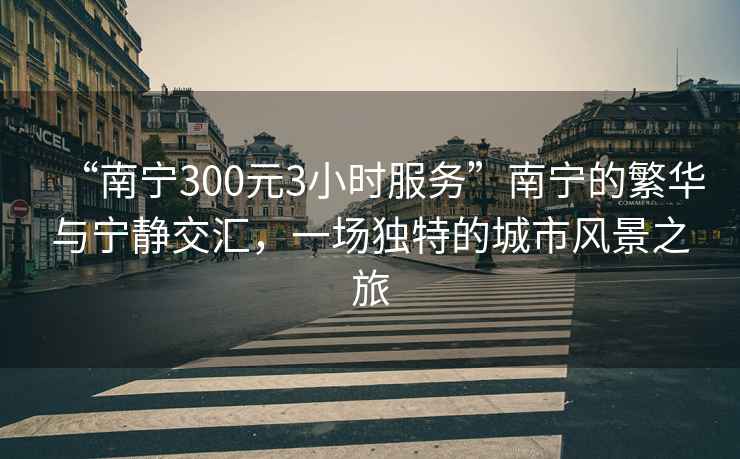 “南宁300元3小时服务”南宁的繁华与宁静交汇，一场独特的城市风景之旅